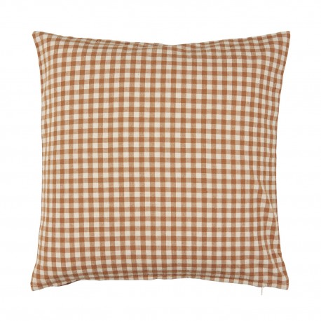 housse coussin coton vichy marron ib laursen