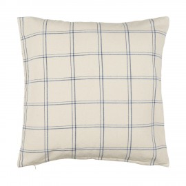 housse de coussin carreaux bleu coton ib laursen