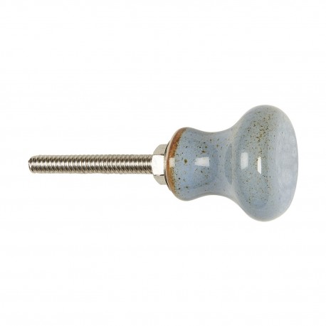 bouton de meuble bleu ceramique ib laursen