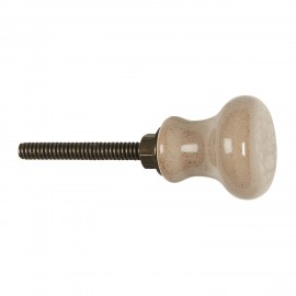 bouton de meuble beige ceramique ib laursen