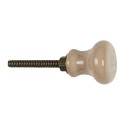 bouton de meuble beige ceramique ib laursen