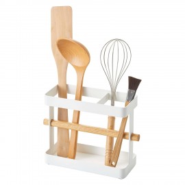 porte ustensiles de cuisine design blanc yamazaki tosca