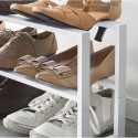 etagere porte chaussures etirable acier blanc yamazaki