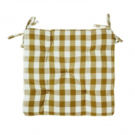 coussin de chaise carreaux jaune moutarde madam stoltz