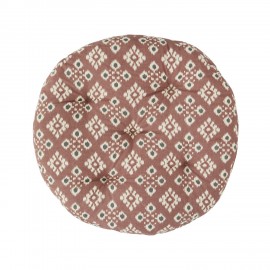coussin de chaise rond rose corail coton madam stoltz