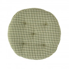 coussin de chaise rond vert carreaux vintage madam stoltz