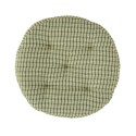 coussin de chaise rond vert carreaux vintage madam stoltz