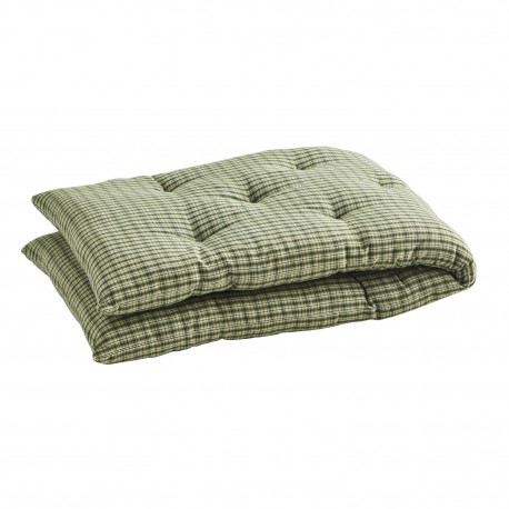 matelas de banc assise vert carreaux madam stoltz