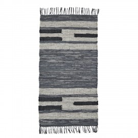 petit tapis cuir coton bleu madam stoltz