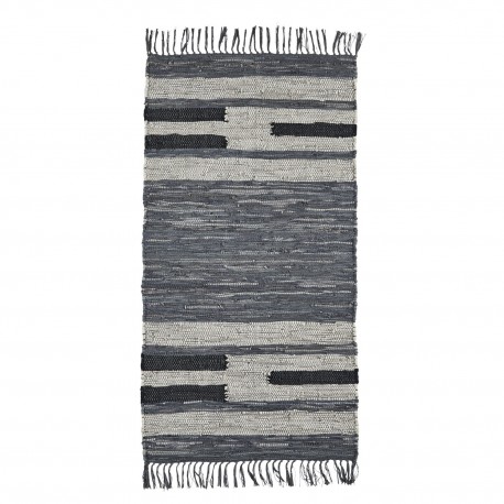 petit tapis cuir coton bleu madam stoltz