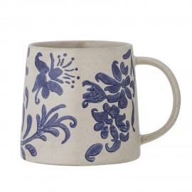 mug gres motif romantique bleu bloomingville petunia