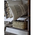 coussin salon coton recycle beige naturel bloomingville ensar