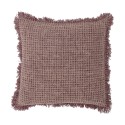 coussin cozy salon coton rose franges bloomingville delva