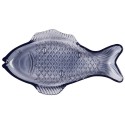 assiette poisson verre bleu ib laursen