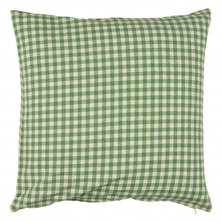 housse de coussin vichy vert coton ib laursen