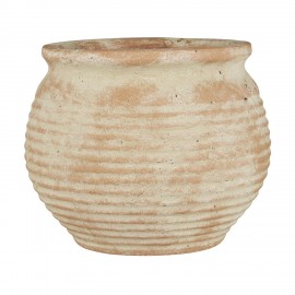 cache pot terre cuite vieilli rustique strie ib laursen margot