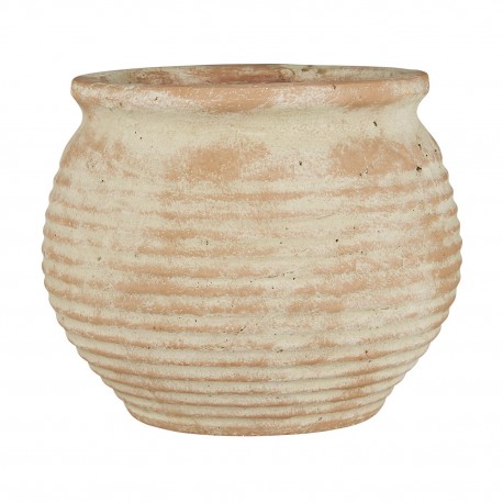 cache pot terre cuite vieilli rustique strie ib laursen margot