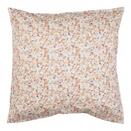 housse de coussin floral orange bleu coton ib laursen