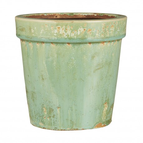 cache pot vert vieilli ceramique ib laursen