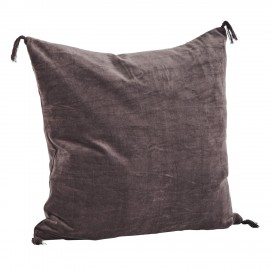 grande housse de coussin velours violet aubergine madam stoltz
