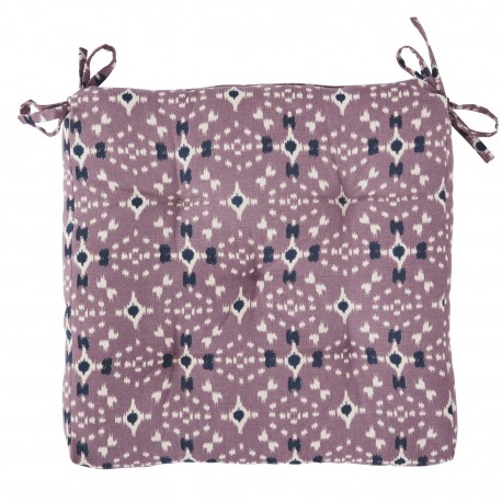 galette de chaise mauve lilas coton imprime madam stoltz