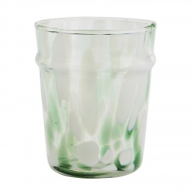 verre a eau souffle recycle blanc vert madam stoltz