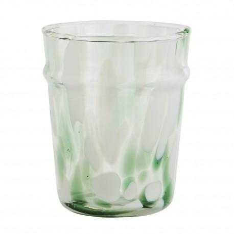 verre a eau souffle recycle blanc vert madam stoltz