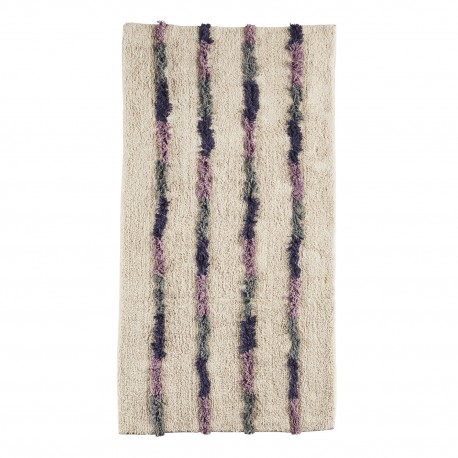 tapis de chambre raye tufte mauve coton madam stoltz