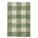 petit tapis coton tufte carreaux vert madam stoltz