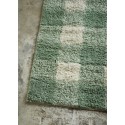 petit tapis coton tufte carreaux vert madam stoltz