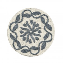 Tapis de bain rond coton tufté Madam Stoltz