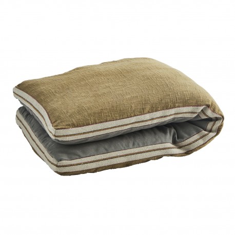 matelas de banc coton double face reversible marron gris madam stoltz