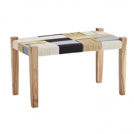 banc bois assise tisse coton madam stoltz