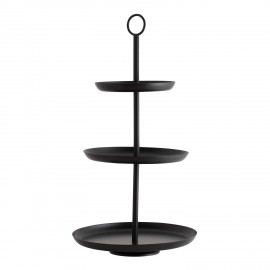 grande corbeille a fruits 3 etages design metal noir nordal assam