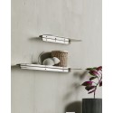 petite etagere murale fine feuille de metal argent chrome nordal fanoe