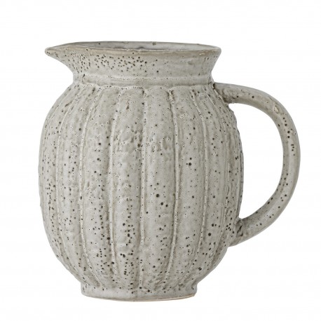 pichet classique rustique en gres gris bloomingville ingrid