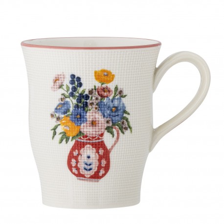 tasse a cafe vintage floral gres bloomingville dorothy