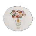 Assiette vintage grès embossé floral Bloomingville Dorothy