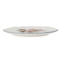 Assiette vintage grès embossé floral Bloomingville Dorothy