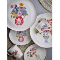 Assiette grès floral embossé Bloomingville Dorothy