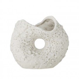 vase gres artisanal corail blanc bloomingville fianna