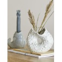 vase gres artisanal corail blanc bloomingville fianna