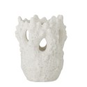 Vase gres blanc artisanal bloomingville fianna