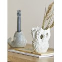 Vase gres blanc artisanal bloomingville fianna