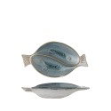 bol forme de poisson bleu gres emaille bloomingville mei