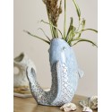vase poisson bleu gres bloomingville hiro