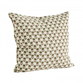 housse coussin coton imprime floral vert madam stoltz