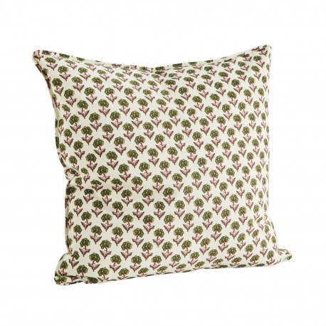 housse coussin coton imprime floral vert madam stoltz