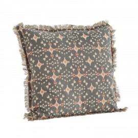 housse coussin decorative coton gris rose madam stoltz