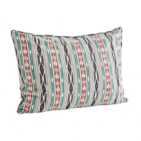grande housse coussin colore tissage ikat vert madam stoltz